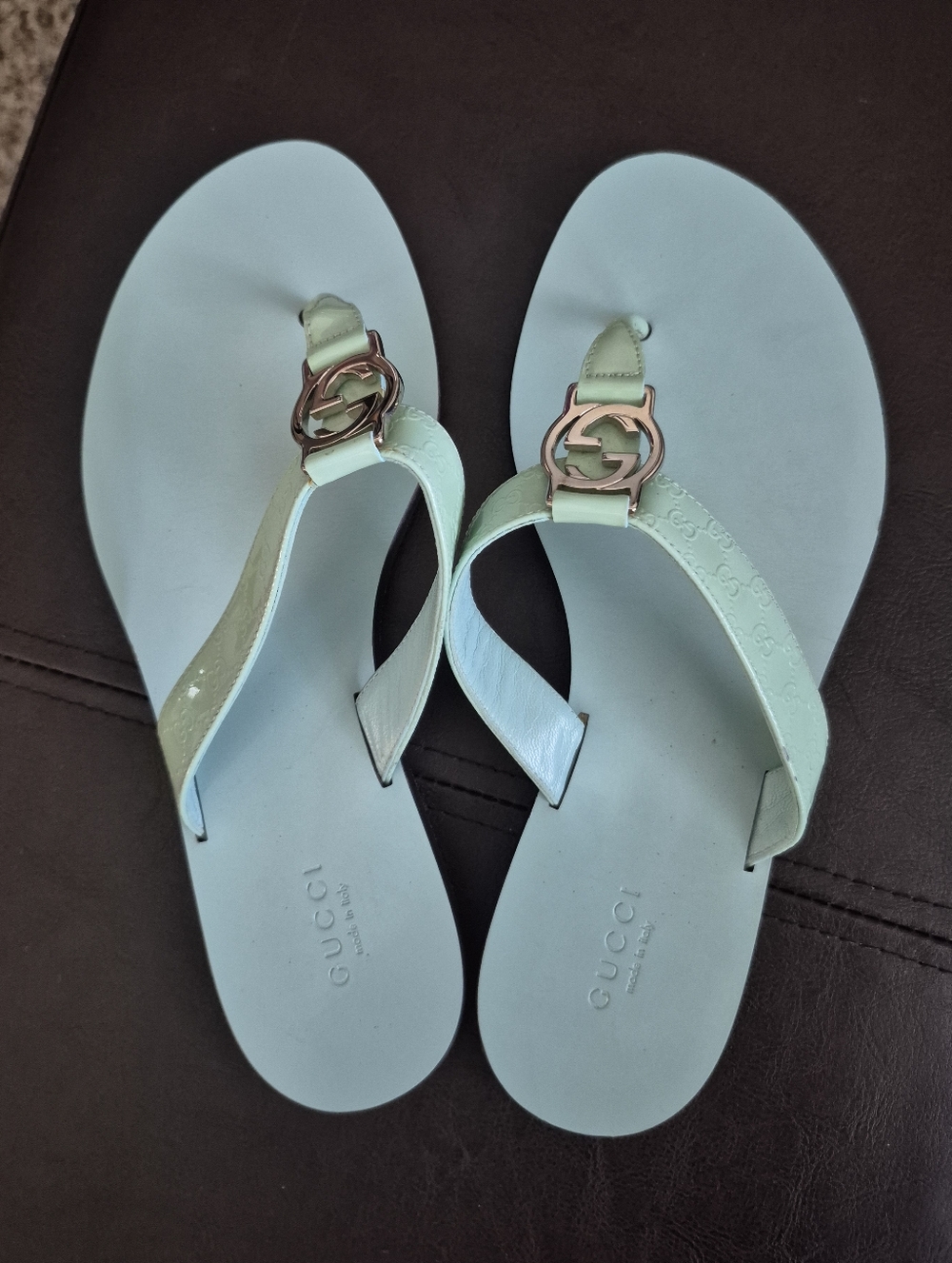 Gucci Guccissima Web Thong Sandals - Picture 9 of 16